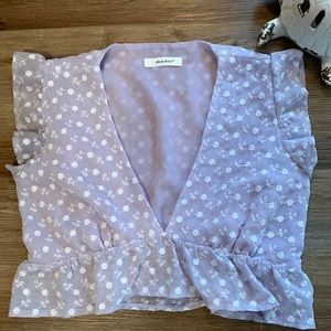 Idea Ditto boho cropped floral top size Small